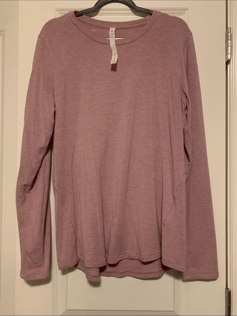lululemon Ever Ready Long Sleeve Top, Pink Taupe, Sz 12, Good Condition